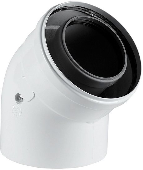 Schouwbocht 60/100 45&deg; ALU-PP