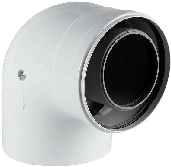 Schouwbocht 60/100 90&deg; ALU-PP