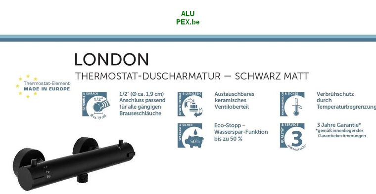Douchekraan zwart