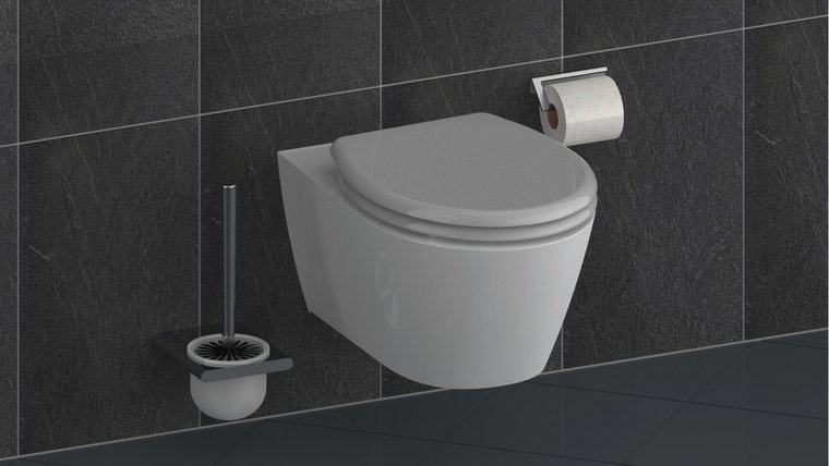 WC zitting grijs