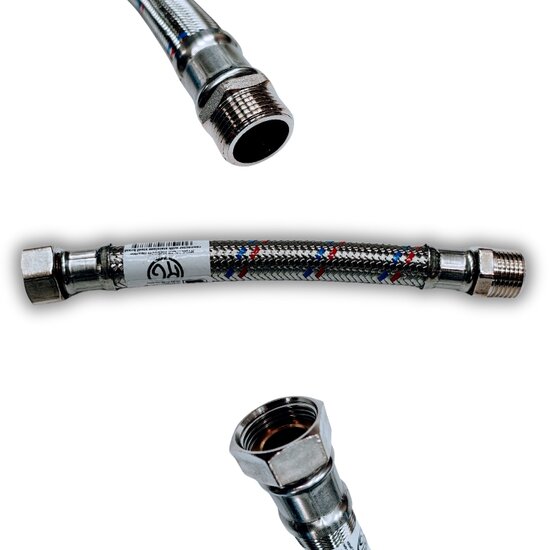 Flexibel DN13 1/2-1/2" M/F 20 cm