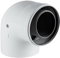 Schouwbocht 60/100 90&deg; ALU-PP