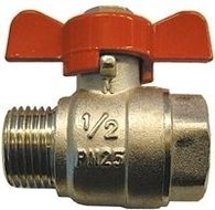 BOLKRAAN VOLLE DOORLAAT MF 4/4" VLINDERHENDEL