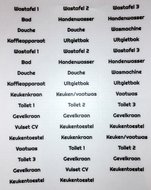 Stickers sanitair markeerplaatjes