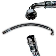 Flexibel met bocht 1" M/F 50cm DN25