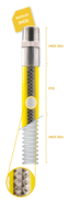 Gasflexibel RVS M/F 1/2" 100cm