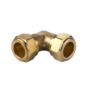 knelkoppeling messing water knie 22x22mm