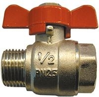 BOLKRAAN VOLLE DOORLAAT MF 1/2" VLINDERHENDEL
