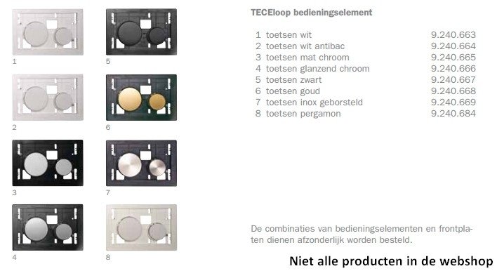 TECEloop-druktoetsen