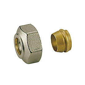 Klemkoppeling 16mm koper/dunwandig staal