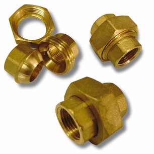 3 delige koppeling 1/2" M/F