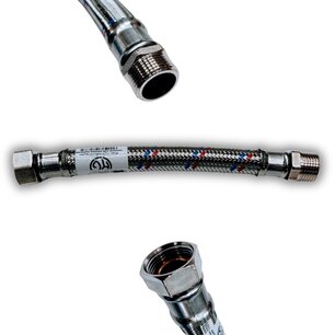 Flexibel 1/2 x 1/2" M/F 20cm DN13