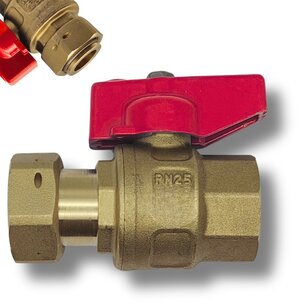 2 Delige bolkraan rood 1/2 F/F