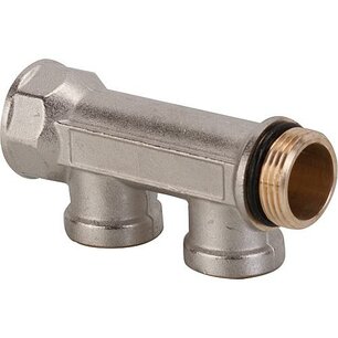 Warmgeperste verdeler 3/4" met 2x 1/2"